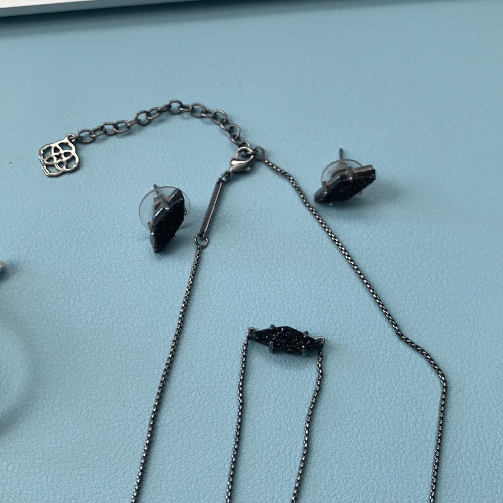 Kendra Scott black drusy set - Picture 3 of 3
